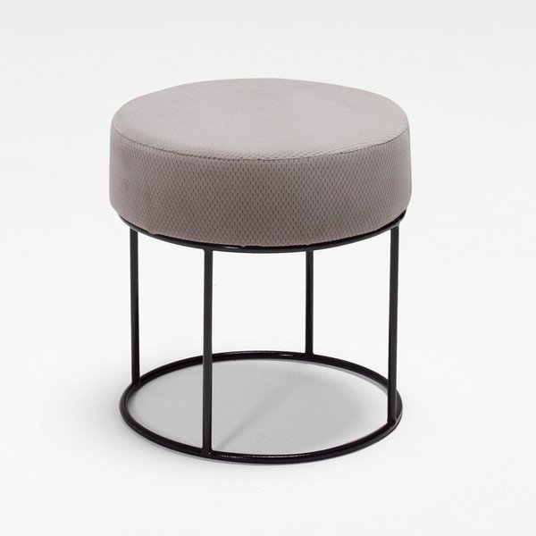 Sgabello Nela grigio e marrone - Balcab Home-image-1