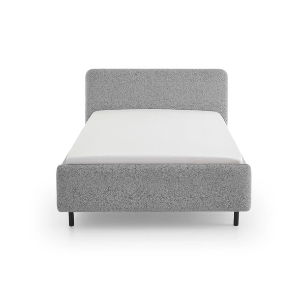 Letto matrimoniale imbottito grigio chiaro rete non inclusa 140x200 cm Primo – Meise Möbel-image-3