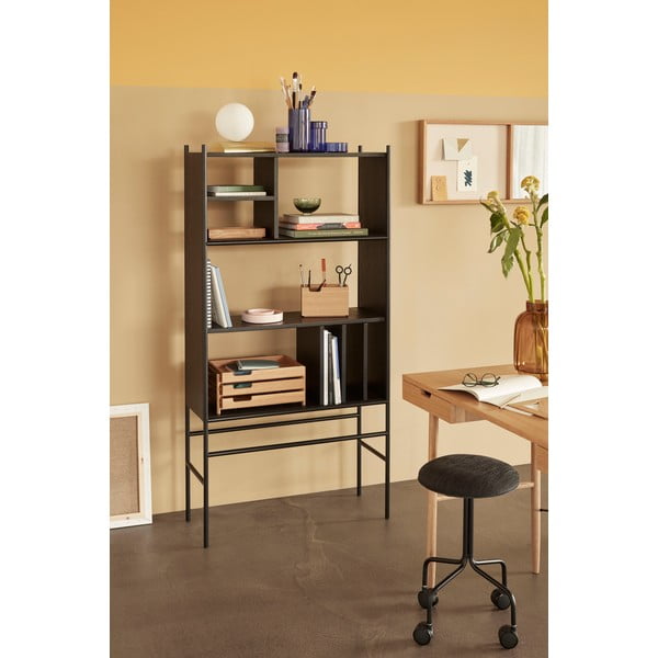 Libreria in frassino nero Divide, 79 x 160 cm - Hübsch-image-1