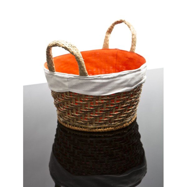 Proutěný košík Lindsey, oranžový