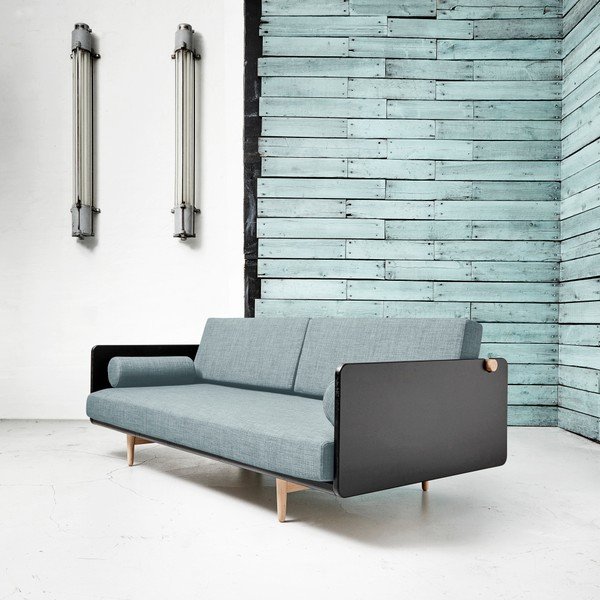 Rozkládací pohovka Karup Deva Black/Raw Oak/Sky Blue-image-2