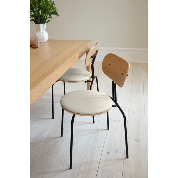 Sedia da pranzo nera e crema Curious - UMAGE-image-1