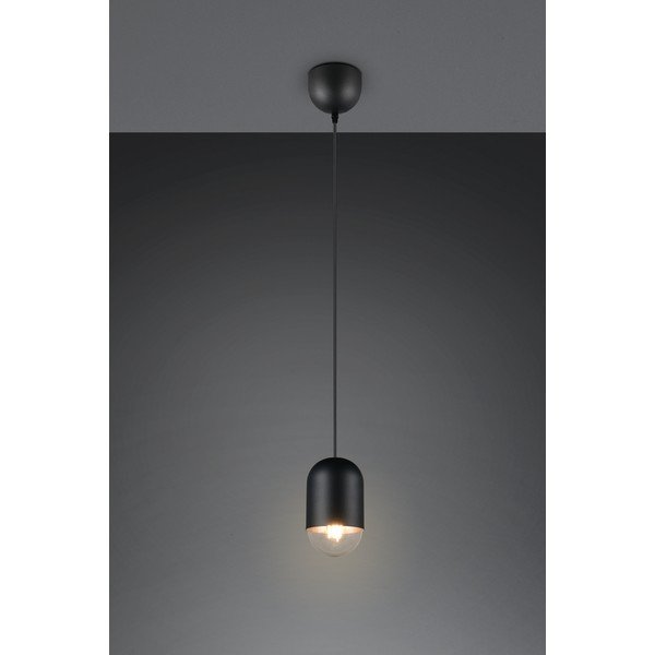 Lampadario nero in metallo ø 11 cm Nara – Reality-image-1