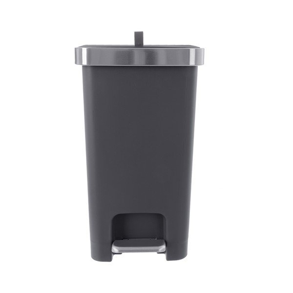 Cestino per la spazzatura grigio in plastica con pedale 15 l Premier – Orion