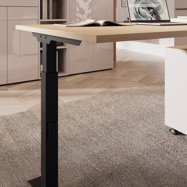 Scrivania regolabile con piano effetto rovere 80x160 cm Lissabon – Germania-image-1