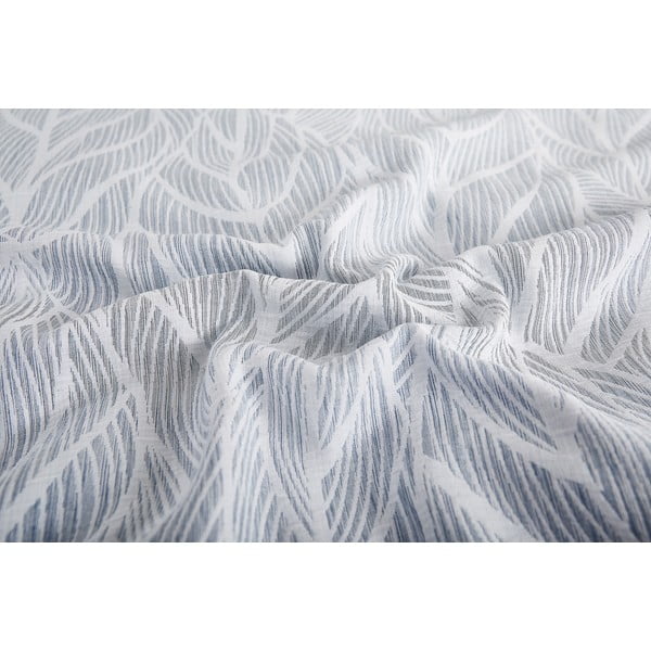 Biancheria da letto singola jacquard blu 140x200 cm Florida - My House-image-2