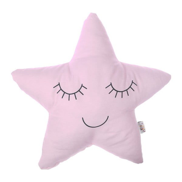 Cuscino per bambini rosa chiaro con cotone Mike & Co. Cuscino NEW YORK Toy Star, 35 x 35 cm - Mike & Co. NEW YORK