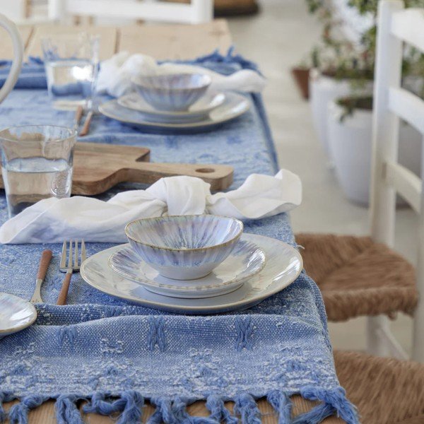 Piatto fondo bianco/blu in gres Brisa – Costa Nova-image-3