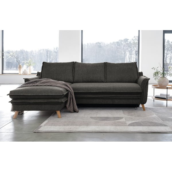 Divano letto angolare grigio scuro (angolo sinistro) Charming Charlie - Miuform-image-1