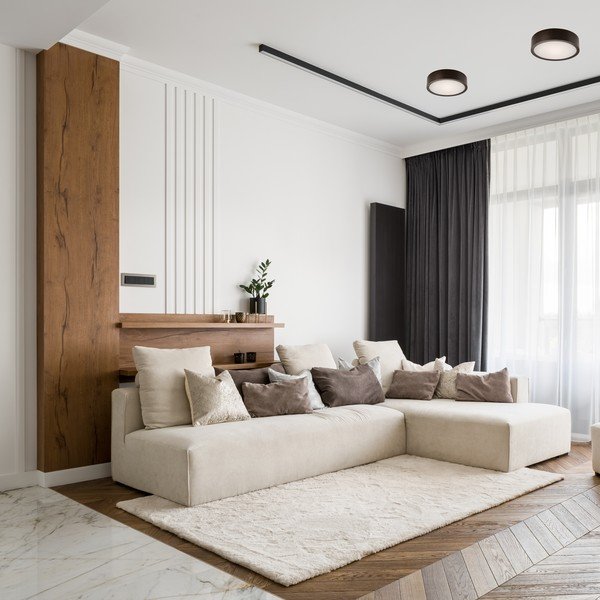 Lampada da soffitto marrone scuro con paralume in vetro ø 27 cm Eveline - LAMKUR-image-2