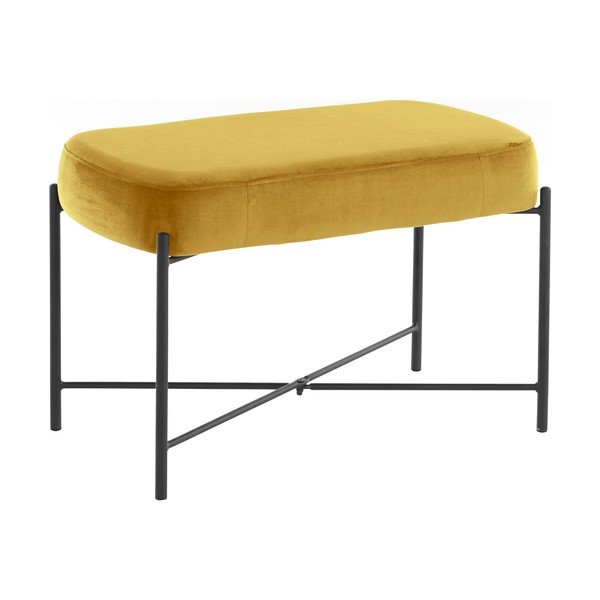 Panchina in velluto giallo Berry - Støraa-image-1