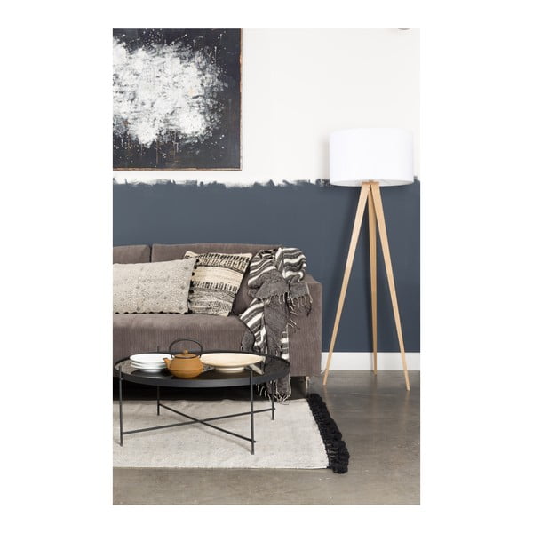 Lampada da terra bianca Tripod Wood, ø 50 cm - Zuiver-image-2