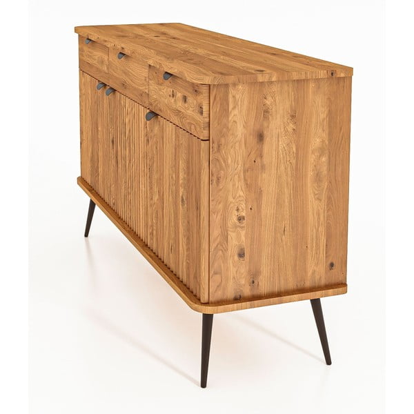 Cassettiera bassa in legno di quercia in colore naturale 144x87 cm Kula - The Beds-image-4