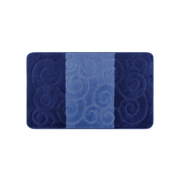 Set di 2 tappetini da bagno blu Madame Coco Bloom - Foutastic-image-1