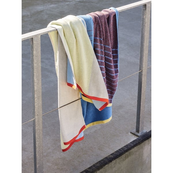 Asciugamano da bagno in cotone blu-viola Dora, 70 x 140 cm - Hübsch-image-3