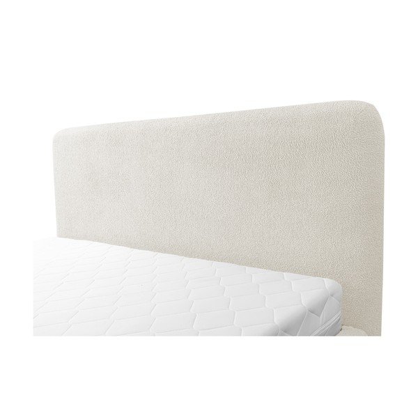 Letto matrimoniale imbottito beige con contenitore con rete inclusa 140x200 cm Makapu – Makamii-image-4