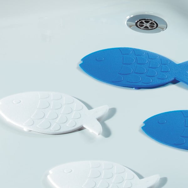 Set di tappetini antiscivolo per bambini 5 pz per la vasca 16x10,5 cm Globefish – Spirella-image-1
