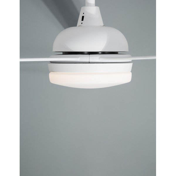 Plafoniera LED bianco opaco in metallo con paralume in vetro Flow – Nova Luce-image-3