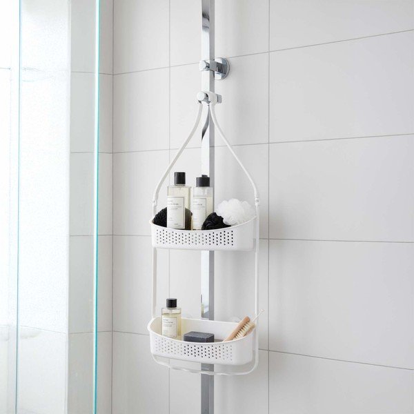 Mensola da bagno da appendere bianco opaco in plastica Vesper – douceur d'intérieur-image-1