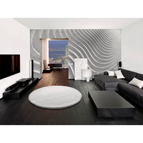 Tappeto bianco , Ø 120 cm Fox Liso - Universal-image-1