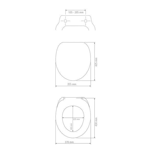 Sedile per WC con chiusura automatica 37 x 43 cm Rustic - Wenko-image-3