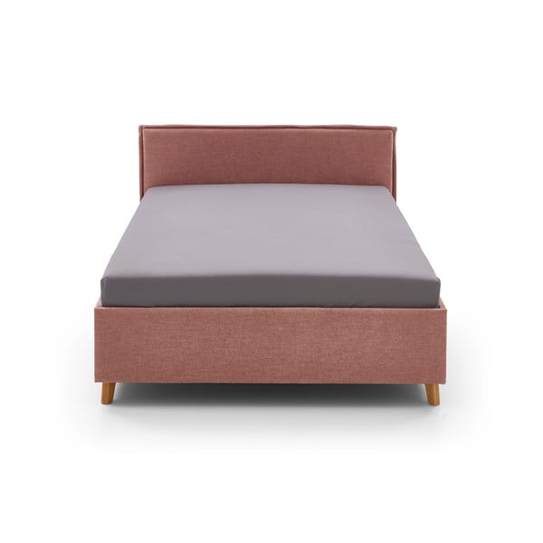 Letto da bambini rosa imbottito con contenitore con rete inclusa 140x200 cm Fun – Meise Möbel-image-3