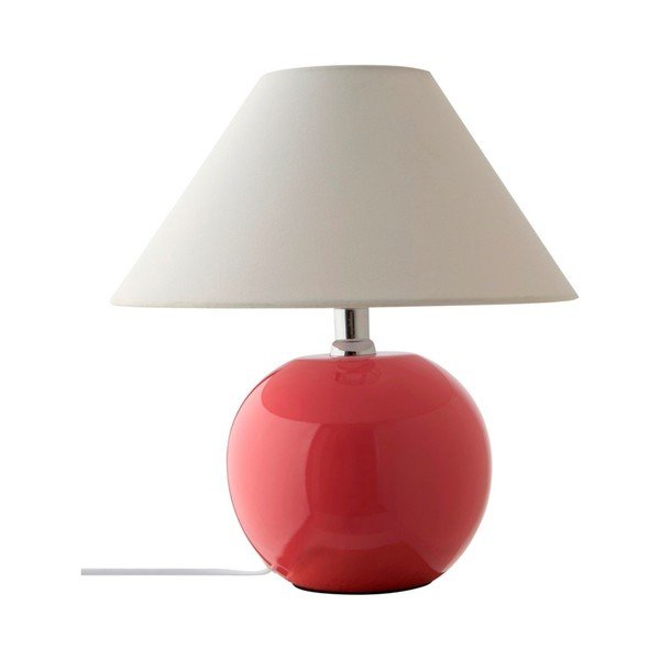 Lampada da tavolo rosa/color crema in ceramica (altezza totale 29 cm) Karamell – Jotex