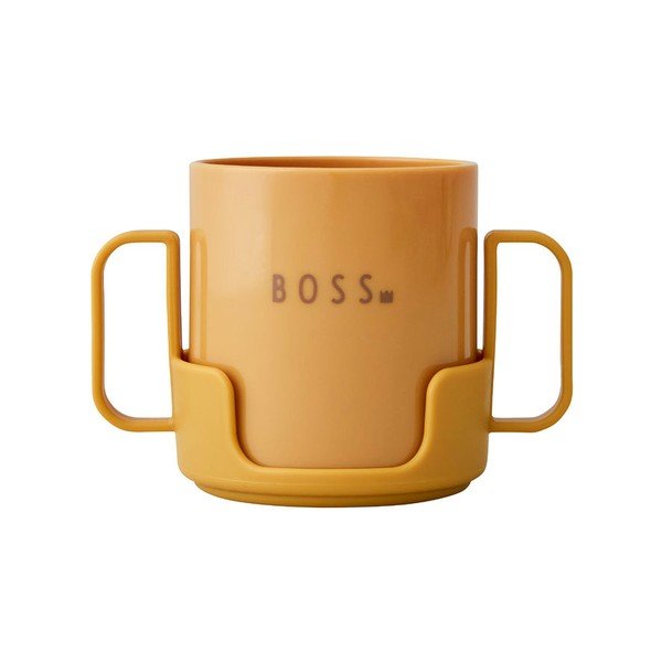 Tazza Boss per bambini giallo senape Mini - Design Letters-image-4