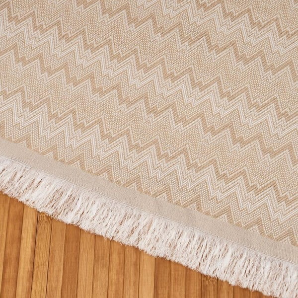 Copriletto beige per letto matrimoniale 230x290 cm Up & Down - Casa Selección-image-1