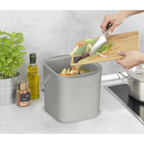 Bidone per l'umido grigio chiaro 3 l Conny – Wenko-image-2