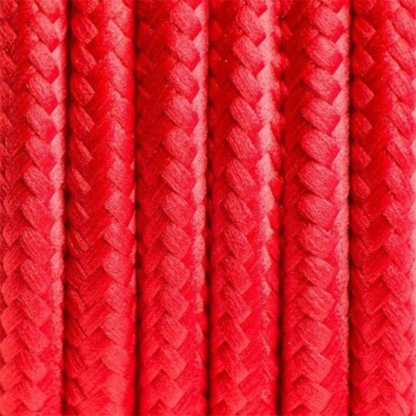 Lampada da terra gialla con paralume bianco e cavo rosso Wanda - Ragaba-image-1