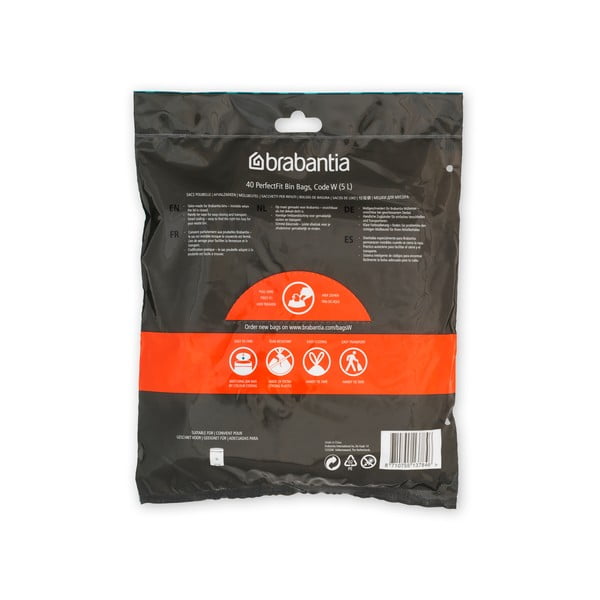 Sacchetti della spazzatura 40 pz 5 l PerfectFit W - Brabantia-image-4