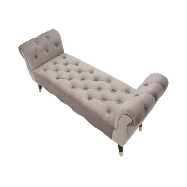 Panchina grigio tortora con rivestimento in velluto Paris – Mauro Ferretti-image-3