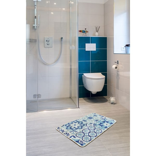 Tappetino da bagno blu 60x40 cm Seramik - Foutastic-image-1