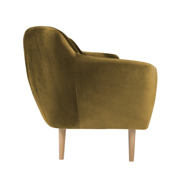 Divano a tre posti giallo senape Benito - Mazzini Sofas-image-3