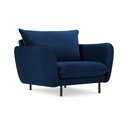 Poltrona in velluto blu Vienna - Cosmopolitan Design