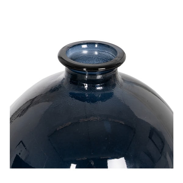 Vaso blu scuro fatto a mano (altezza 18 cm) - Ixia-image-3