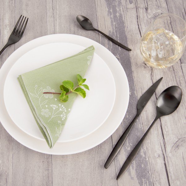 Posate nere in acciaio inox 24 pz – Orion-image-1