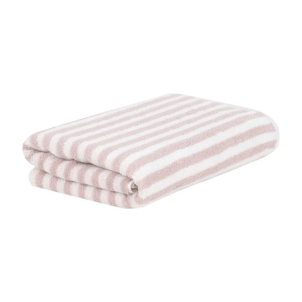 Set di 2 asciugamani in cotone bianco e rosa Viola - Westwing Collection