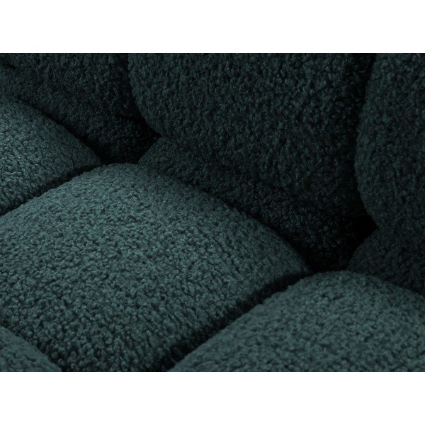 Divano angolare componibile color petrolio (con penisola a destra/con chaise lounge) con rivestimento in bouclé – Micadoni -image-3