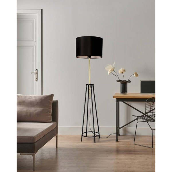 Lampada da terra nera (altezza 154 cm) Tegola - Candellux Lighting-image-1
