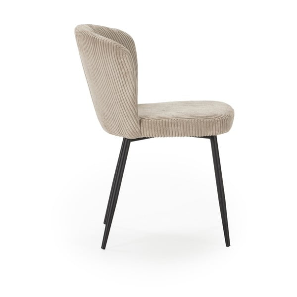 Set di 4 sedie da pranzo in velluto a coste beige Megan - Marckeric-image-3