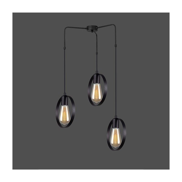 Apparecchio a sospensione nero, altezza 100 cm Circle - Squid Lighting-image-1