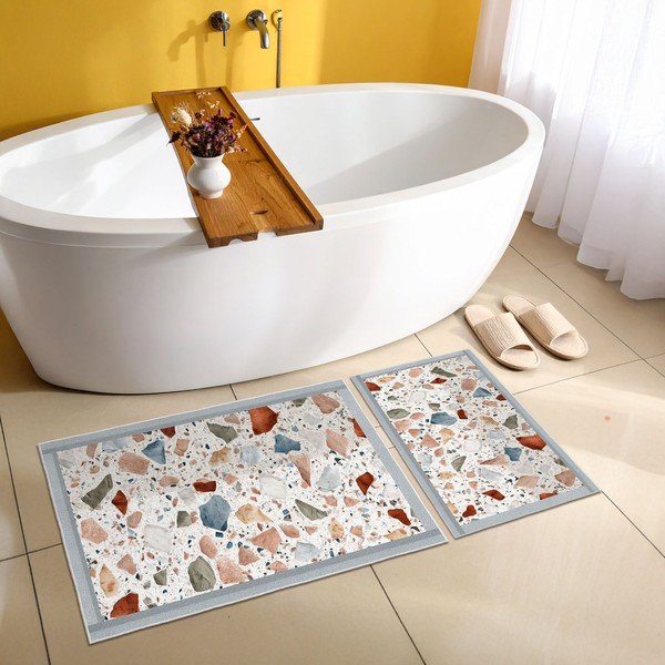 Set di tappetini per il bagno 2 pz 60x100 cm – Foutastic-image-1