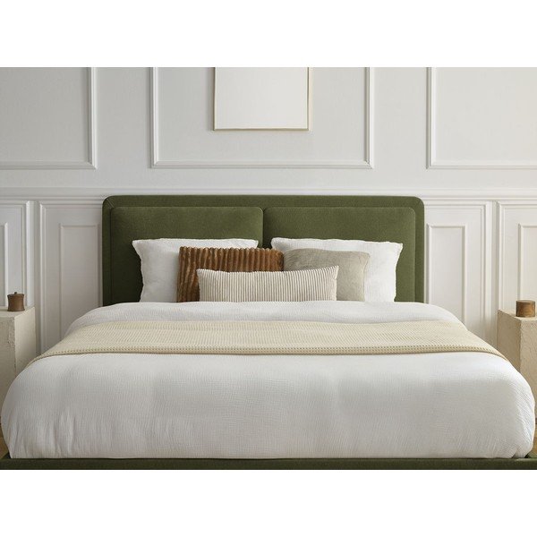 Letto matrimoniale imbottito verde imbottito con rete inclusa 180x200 cm Mara – Bobochic Paris-image-4