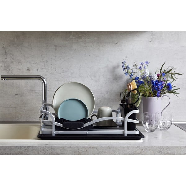 Scolapiatti in alluminio a goccia nera - Wenko-image-4