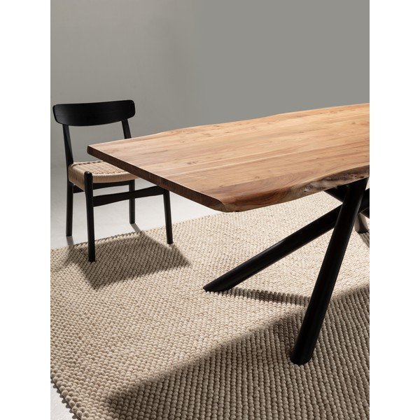 Tavolo da pranzo in acacia massiccia 100x220 cm Anuri – MOME-image-2