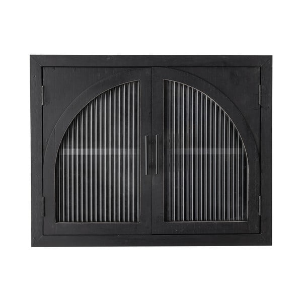 Vetrina nera in abete massiccio da appendere 62x49x23 cm Lario - Bloomingville