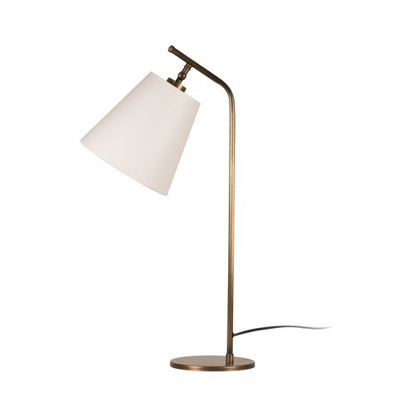 Lampada da tavolo in oro con paralume bianco Don - Homemania Decor-image-1