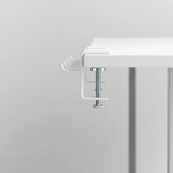 Gancio regolabile bianco opaco in acciaio Tower – YAMAZAKI-image-4